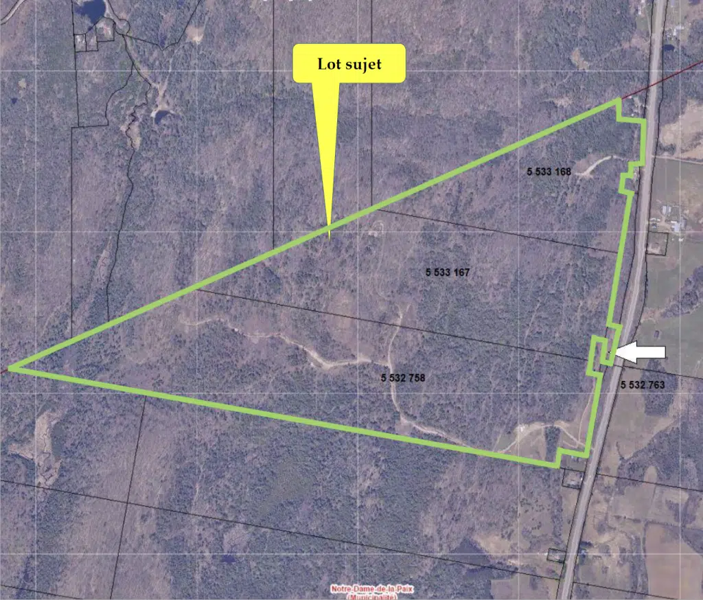 Plan densemble | terrain à vendre | arpents verts